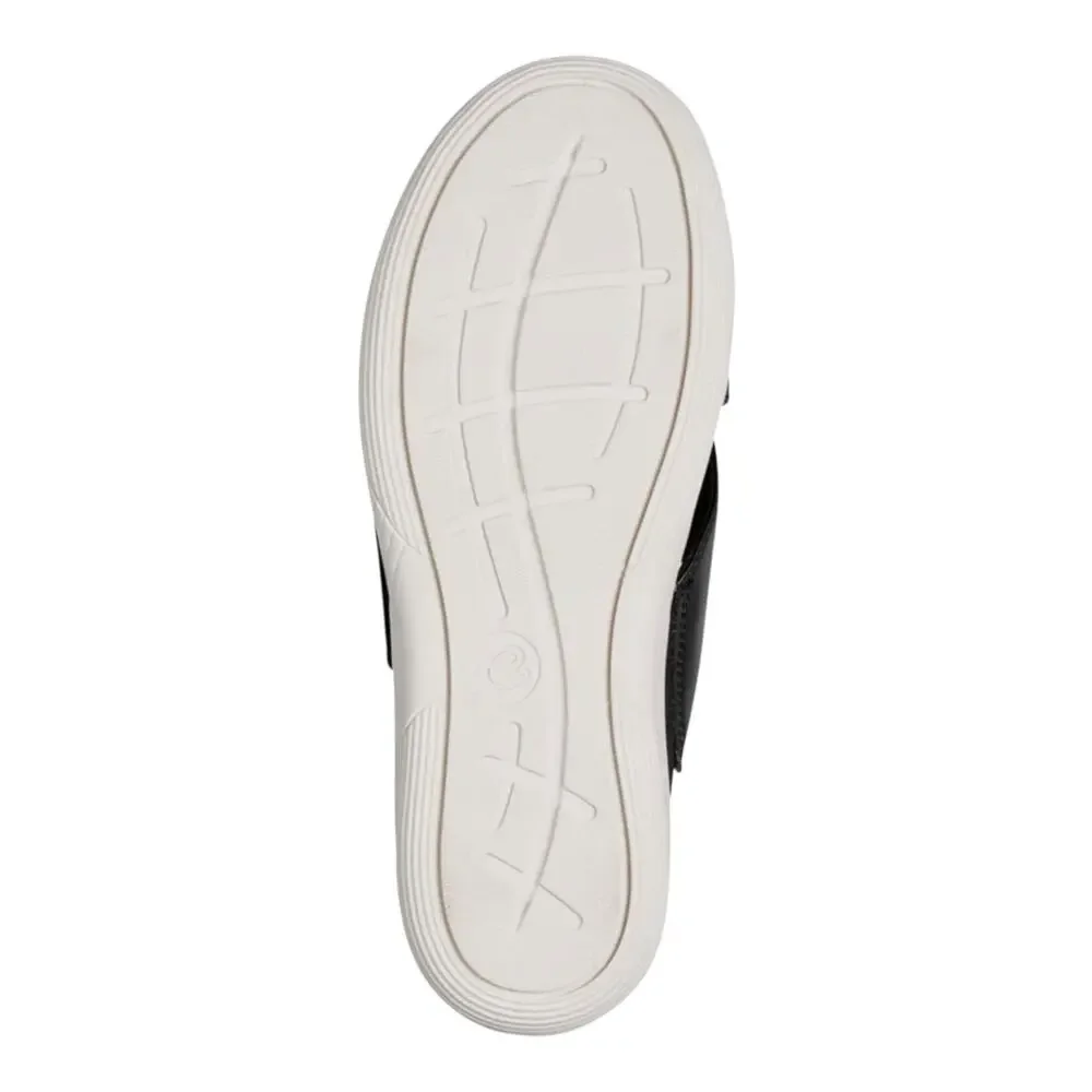 Easy Spirit Women's Bindie Crisscross Lightweight Wedge Sandals Black Size 6 1/2